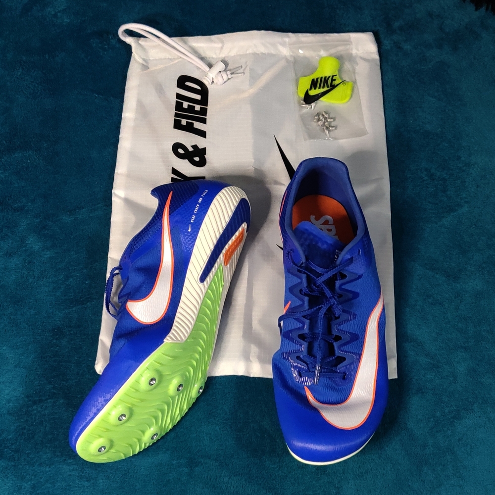 Nike Zoom Rival Sprinter Track Spikes Racer Blue DC8753-401 Mens Size 14